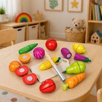 DLA DZIECI DO KROJENIA ZESTAW  DREWNIANA DESKA