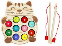 GRA DREWNIANA KOTEK - ŁOWIENIE RYBEK 2 WĘDKI