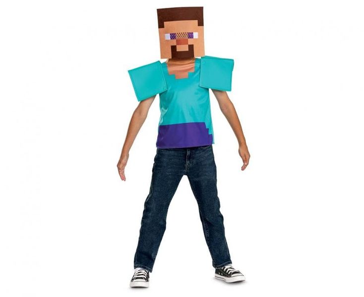 Strój przebranie Steve Minecraft , rozm. S (4-6 lat) zdjęcie 1