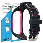 beline pasek mi band 6/5 sportczarno-różowy black/pink