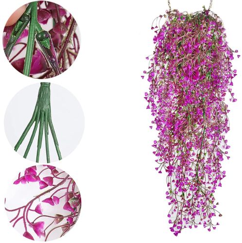 Wiszące kwiaty dekoracyjne sztuczne wierzba 2szt bukiet pnące wystrój na Arena.pl