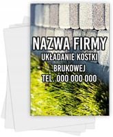 Ulotki A4 reklamowe firmowe 100 sztuk różne wzory UKŁADANIE KOSTKI BRUKOWEJ