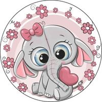 Opłatek na tort Słoń Słonik Dumbo Trąbalski Urodziny