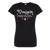 czarna koszulka damska drużyna panny mlodej s