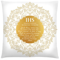 poduszka Pamiątka I KOMUNII Świętej - Złoty IHS 3335-KOM5