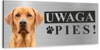 Tabliczka UWAGA ZŁY PIES - BROHOLMER dibond uv