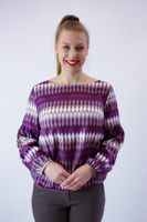 Elegancka bluzka Blue Fioletowo-beżowa 38