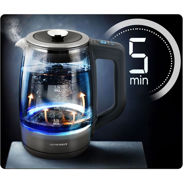 Czajnik elektryczny 1,7l Berdsen BD-711 szklany zdjęcie 12