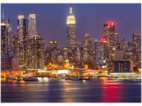 50X70CM MANHATTAN AT NIGHT OBRAZ POKOJU DREWNINE