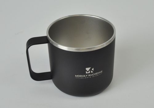 Kubek ze stali nierdz. logo, grawer 350 ml 10szt. 8,5 cm x 8 cm biały na Arena.pl