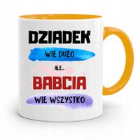 Kubek Żółty Dzień Babci Babcia Wie Wszystko Z Nadrukiem Ze Zdjęciem