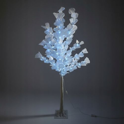 Drzewko Świąteczne Ozdobne Świecące LED BRZOZA 150 cm Lampki Białe Zimne na Arena.pl