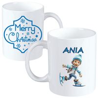 KUBEK Z NADRUKIEM IMIENIEM PREZENT MIKOŁAJKI ŚWIĘTA BOŻE NARODZENIE IMIĘ