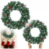 WIENIEC ŚWIĄTECZNY STROIK NA DRZWI DEKORACJA WIANEK OZDOBA ŚWIĘTA WZ1 50CM