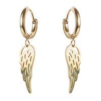 Kolczyki ze stali szlachetnej pozłacanej 14k złotem KST3058