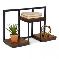 NOWOCZESNY KWETNIK ŚCIENNY INDUSTRIALNY STALOWY TRZYPOZIOMOWY