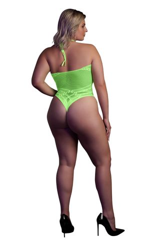 body with halter neck - neon green - xl/xxxxl na Arena.pl