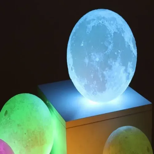 Lampka nocna księżyc 14cm kolorowa rgb usb akumulator pilot 5V/USB na Arena.pl