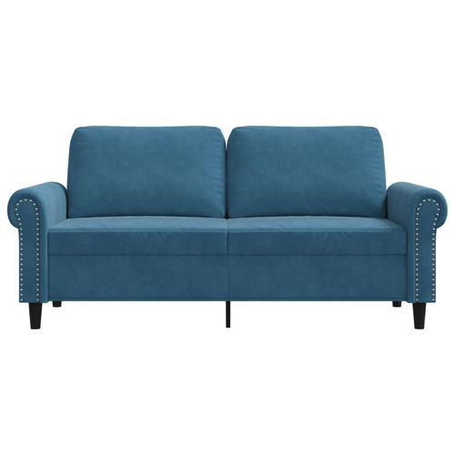 Sofa 2-osobowa, niebieski, 140 cm, tapicerowana aksamitem na Arena.pl