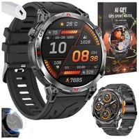 SMARTWATCH MĘSKI ZEGAREK CHAT GPT GPS ROZMOWY SPORT 650mAh 2 paski MENU POL