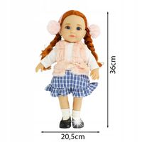 Lalka Bobas 36cm z Długimi Włosami w Ubranku Dziewczynka Zabawka na Prezent