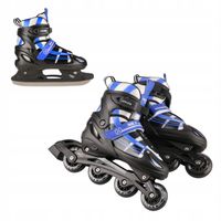 Wielosezonowe rolki + łyżwy regulowane łyżworolki młodzieżowe r. 31-34 Nils
