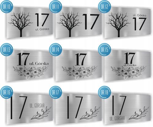 Tabliczka Tablica ADRESOWA biała DIBOND 20x15 numer domu ulica GÓRY na Arena.pl
