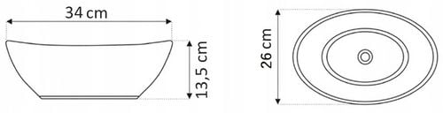 VELDMAN CERAMICZNA UMYWALKA NABLATOWA VERA na Arena.pl