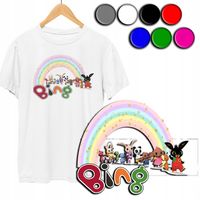 KOSZULKA DZIECIĘCA T-SHIRT Z NADRUKIEM - KRÓLIK KOLORY - XS 110-116