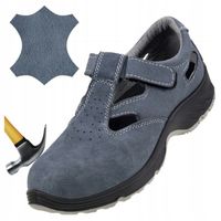 Buty robocze Sandały ochronne Skórzane Lekkie z Metalowym Noskiem BHP