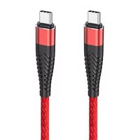 Redix Kabel Typ-C - Typ-C 3A 1m PD Nylonowy Czerwony