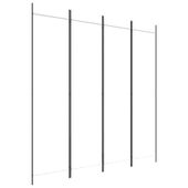 Parawan 4-panelowy, biały, 200x200 cm, tkanina