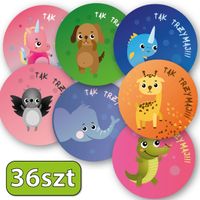 Naklejki motywacyjne Tak trzymaj 36 sztuk