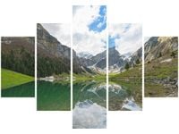 70 100CM OBRAZ 5 ELEM JEZIORO SEEALPSEE TAMBAKO THE JAGUAR DRUK PŁÓTNO