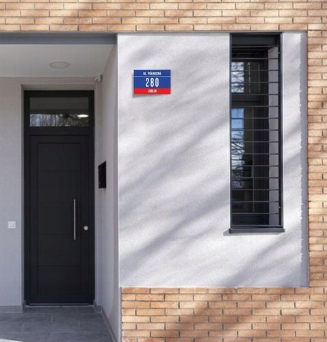 Tabliczka Numer domu Tablica ADRESOWA ALUMINIOWA | NUMER NA DOM |32x21| na Arena.pl
