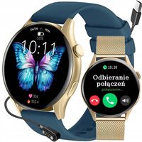 Zegarek damski SMARTWATCH GRAVITY z ROZMOWAMI SMS AMOLED MENU PL + 2 PASKI