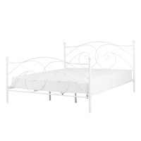 Łóżko metalowe 180 x 200 cm białe DINARD