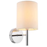 Kinkiet do salonu BRIO-1WBCH Endon z abażurem chrom biały