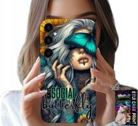 ETUI DO SAMSUNG GALAXY M15 5G - ANTI SOCIAL, BUTTERFLY, MOTYLEK, KOBIECE