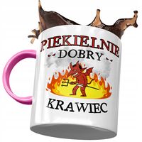 Kubek Różowy Dla Krawca Piekielnie Dobry Krawiec Z Nadrukiem Ze Zdjęciem