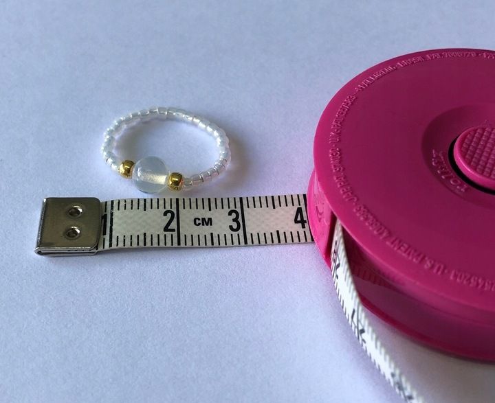 ELASTYCZNY PIERŚCIONEK KORALIKI OPAL zdjęcie 4