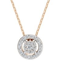 naszyjnik z różowego srebra 925 z diamentem (brylantem) 0,14 ct lab