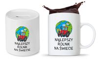 Zestaw Skarbonka + Kubek Dla Rolnika Prezent Z Nadrukiem Ze Zdjęciem