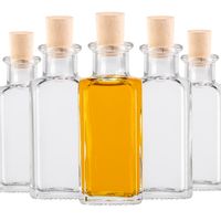 50x butelki QUADRA 100 ml z korkami na nalewki wesele sok