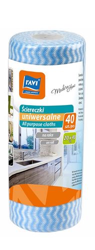 ŚCIERKI ŚCIERECZKI UNIWERSALNE NA ROLCE 40 SZT. 20 X 40 CM na Arena.pl