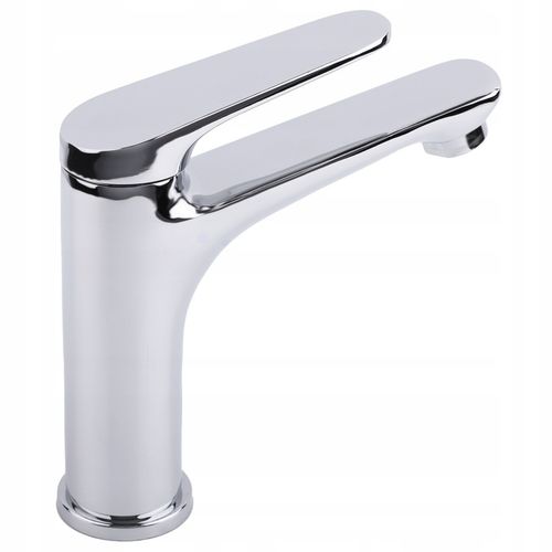 Bateria umywalkowa stojąca chrom srebrna łazienkowa kran do umywalki na Arena.pl