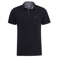 Polo męskie bawełniane czarne Ginter Rozmiar - M