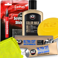 ZESTAW KREDKA +PASTA +WOSK KOLORYZUJĄCY SAMOCHODOWY DO USUWANIA RYS NA RYSY