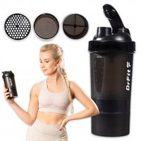 Shaker do białka Szejker do odżywek z Sitkiem 3 części Szczelny 500ml