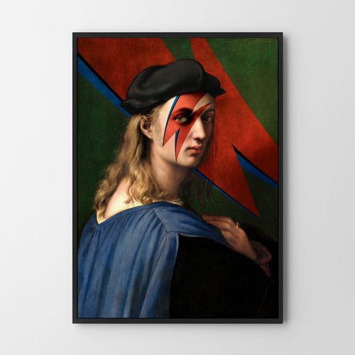 Plakat david bowie stary portret pop art 21x29,7 cm A4 na Arena.pl